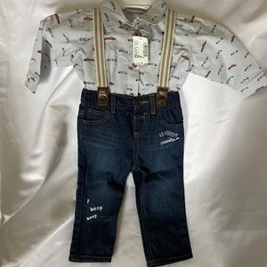 Childrens Place shirt and jeans set